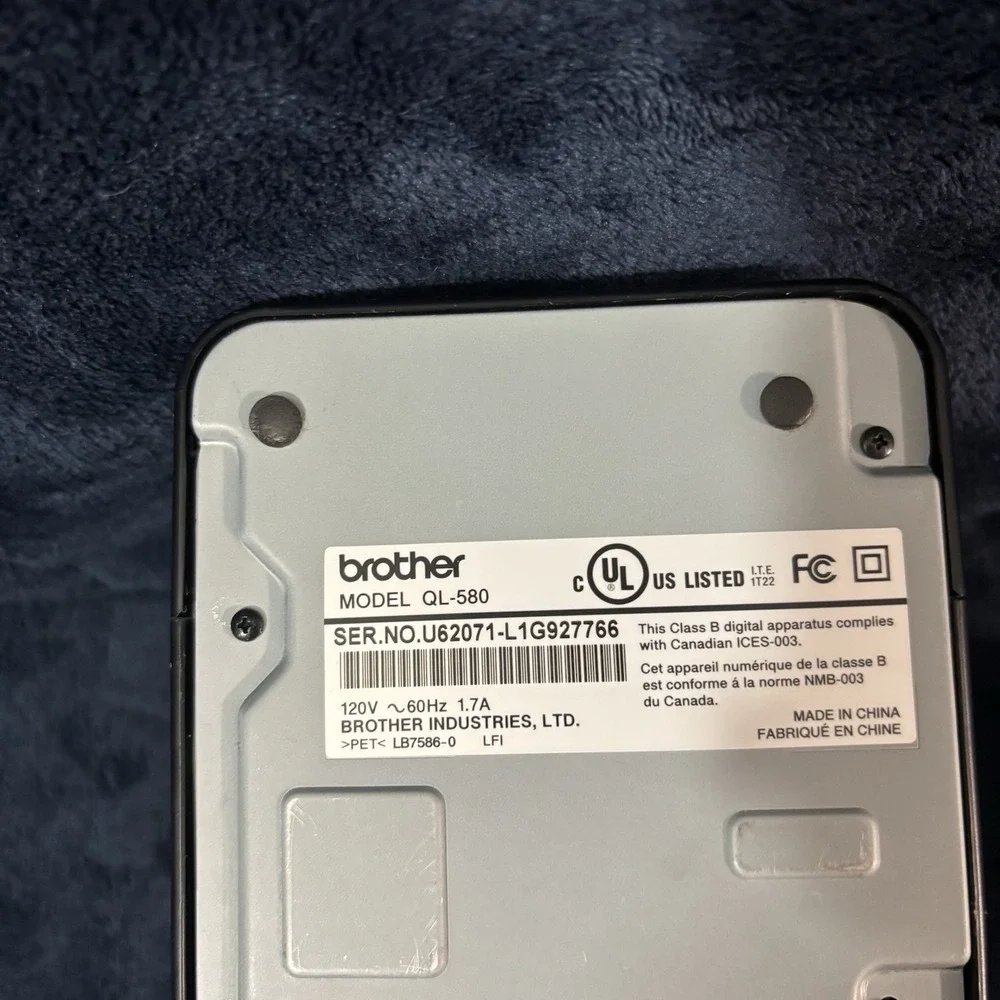 brother QL-580N Professional Label Printer W/ Power & Printer Plug